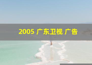 2005 广东卫视 广告